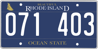 RI license plate 071403