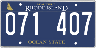 RI license plate 071407