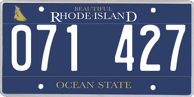 RI license plate 071427