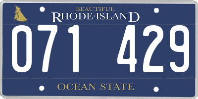 RI license plate 071429