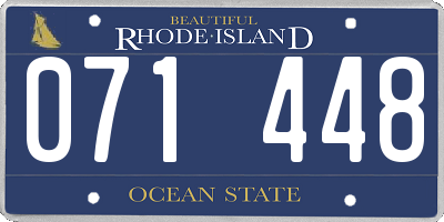 RI license plate 071448