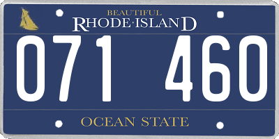RI license plate 071460