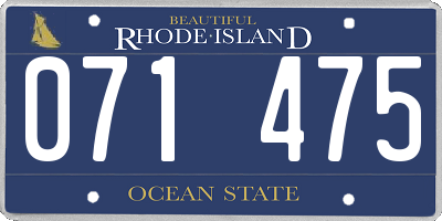 RI license plate 071475