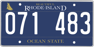 RI license plate 071483