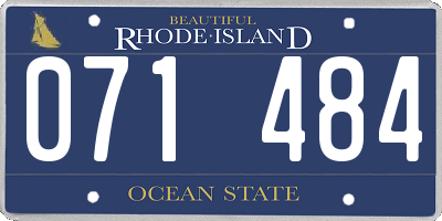 RI license plate 071484