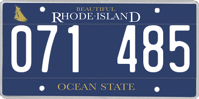 RI license plate 071485