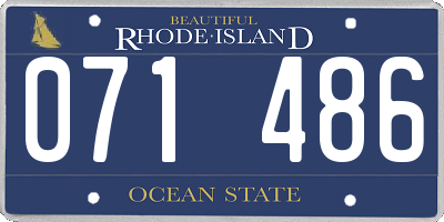 RI license plate 071486