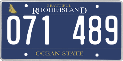 RI license plate 071489