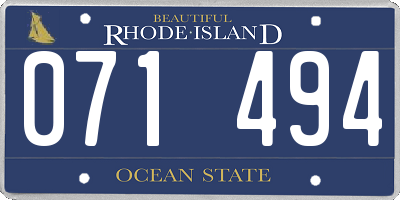 RI license plate 071494