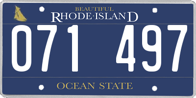 RI license plate 071497