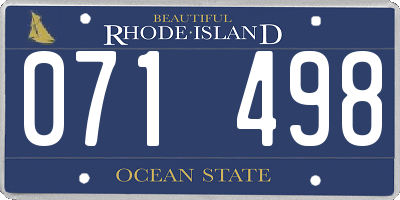RI license plate 071498