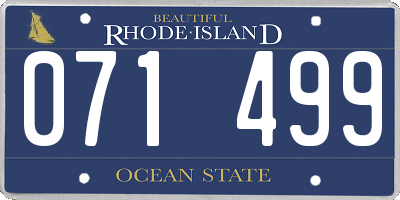 RI license plate 071499