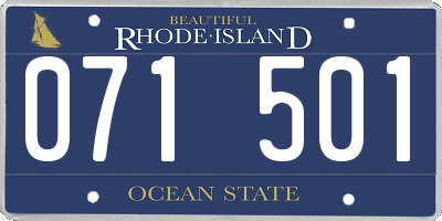 RI license plate 071501