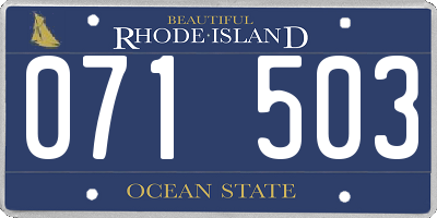RI license plate 071503