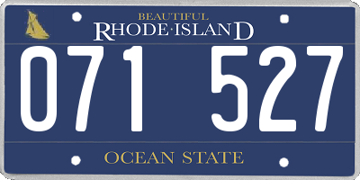 RI license plate 071527
