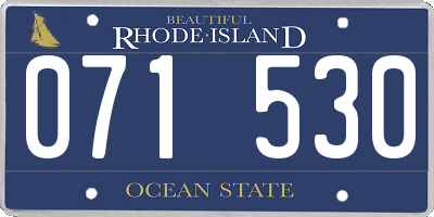 RI license plate 071530