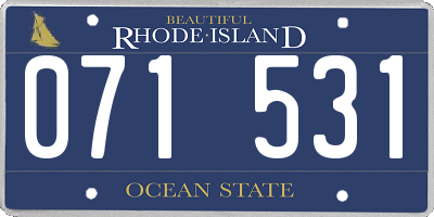 RI license plate 071531