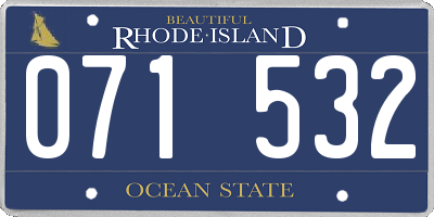 RI license plate 071532