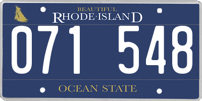 RI license plate 071548