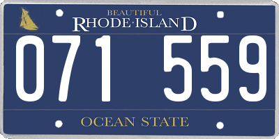 RI license plate 071559