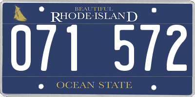 RI license plate 071572