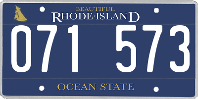 RI license plate 071573