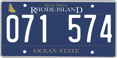 RI license plate 071574