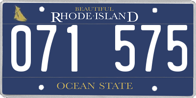 RI license plate 071575
