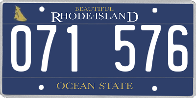 RI license plate 071576