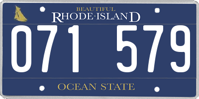 RI license plate 071579