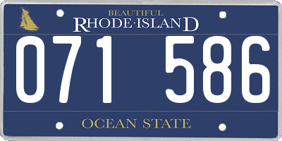 RI license plate 071586
