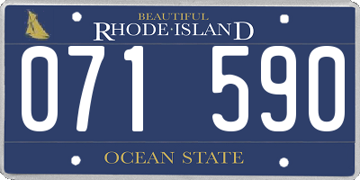 RI license plate 071590