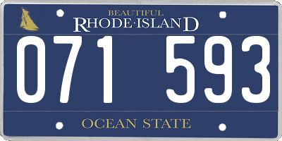 RI license plate 071593