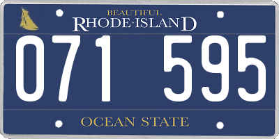 RI license plate 071595