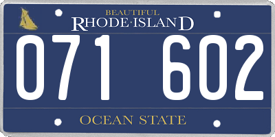RI license plate 071602