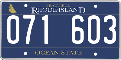 RI license plate 071603