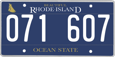 RI license plate 071607