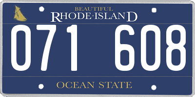 RI license plate 071608