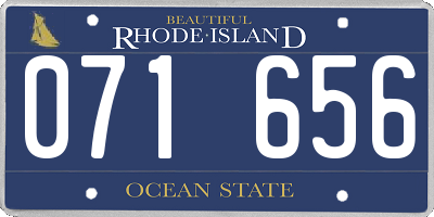 RI license plate 071656