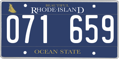 RI license plate 071659
