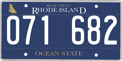 RI license plate 071682