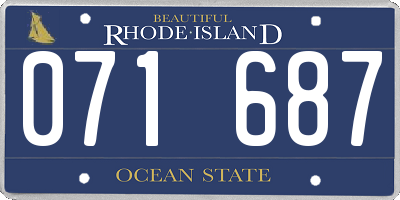 RI license plate 071687