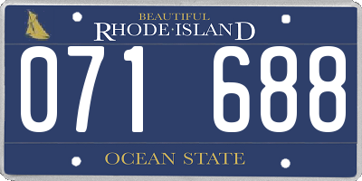 RI license plate 071688