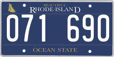 RI license plate 071690