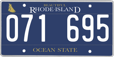 RI license plate 071695