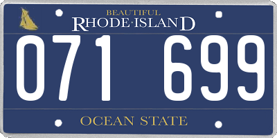 RI license plate 071699