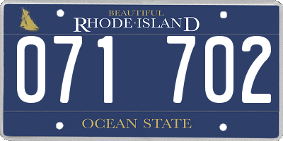 RI license plate 071702