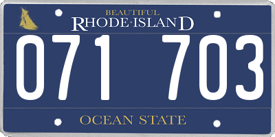 RI license plate 071703