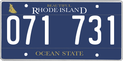 RI license plate 071731