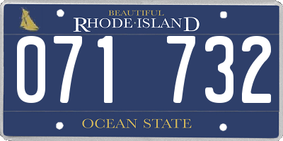 RI license plate 071732